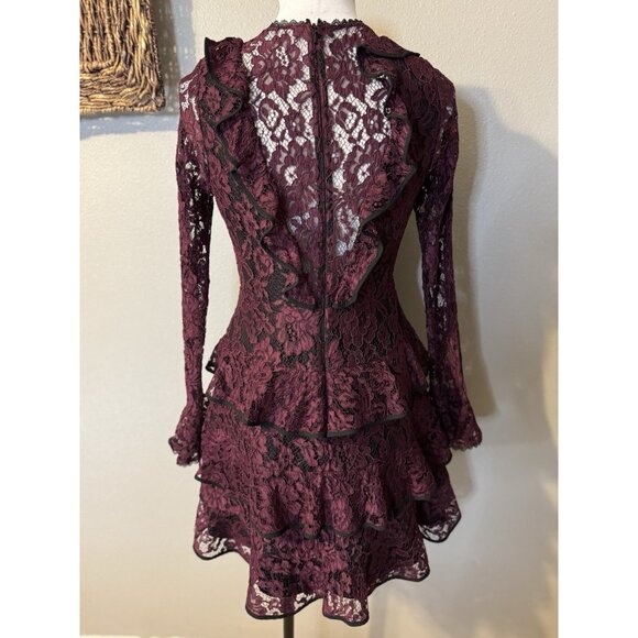 ALEXIS Tracie Dress M Medium Lace Long Sleeve Tiered Ruffle Whimsigoth $525 - Picture 14 of 16